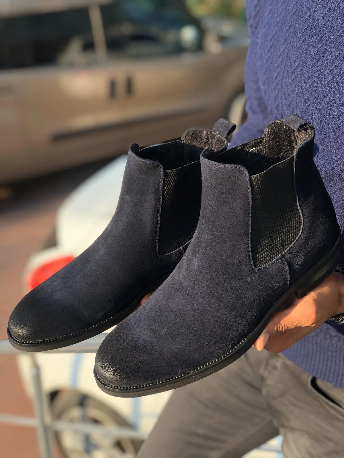 Suade Leather Classic Chelsea boots