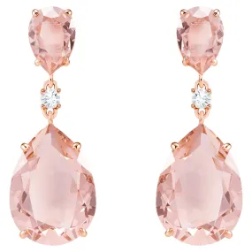 Swarovski Vintage Drop Pierced Earrings Pink, Rose-gold-5424361