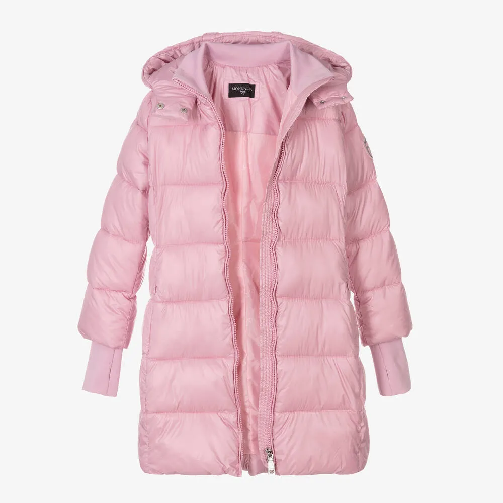 Teen Girls Pink Puffer Coat