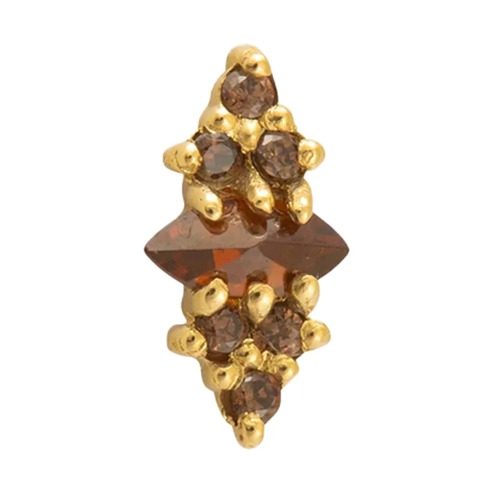 threadless: Mimosa Pin in Gold with Birthstone Gemstones