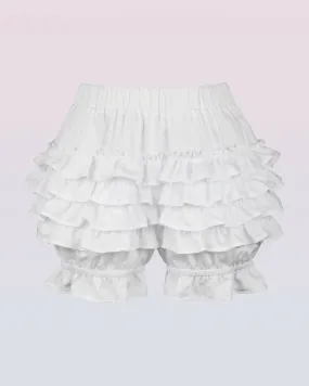 White Cotton Satin Bloomers