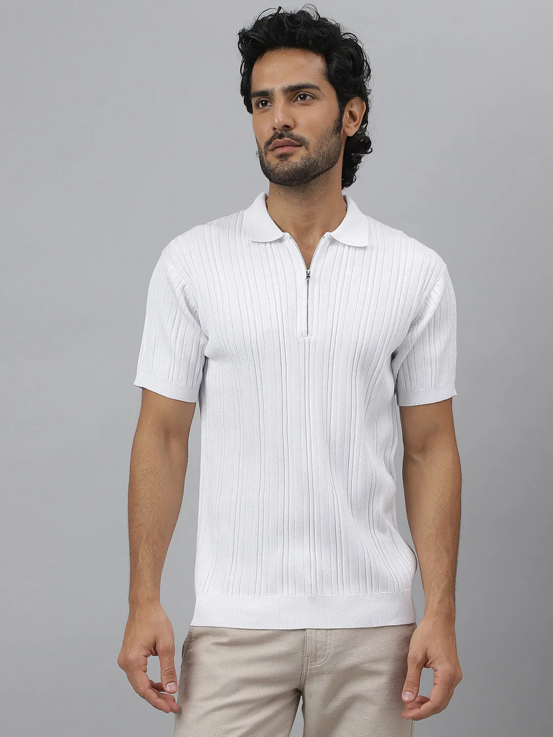 White Polo Cotton T-shirt - Ascend